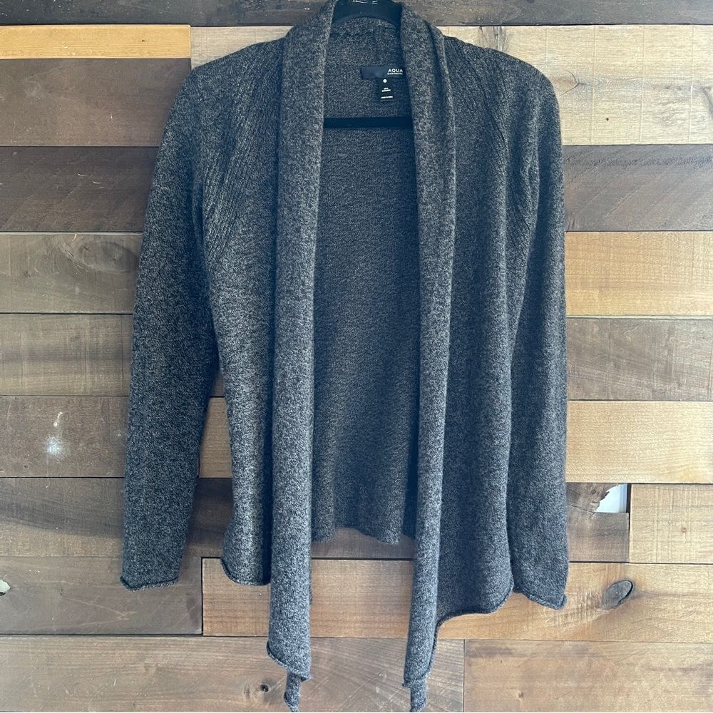Aqua Cashmere Open Front Cardigan Sweater